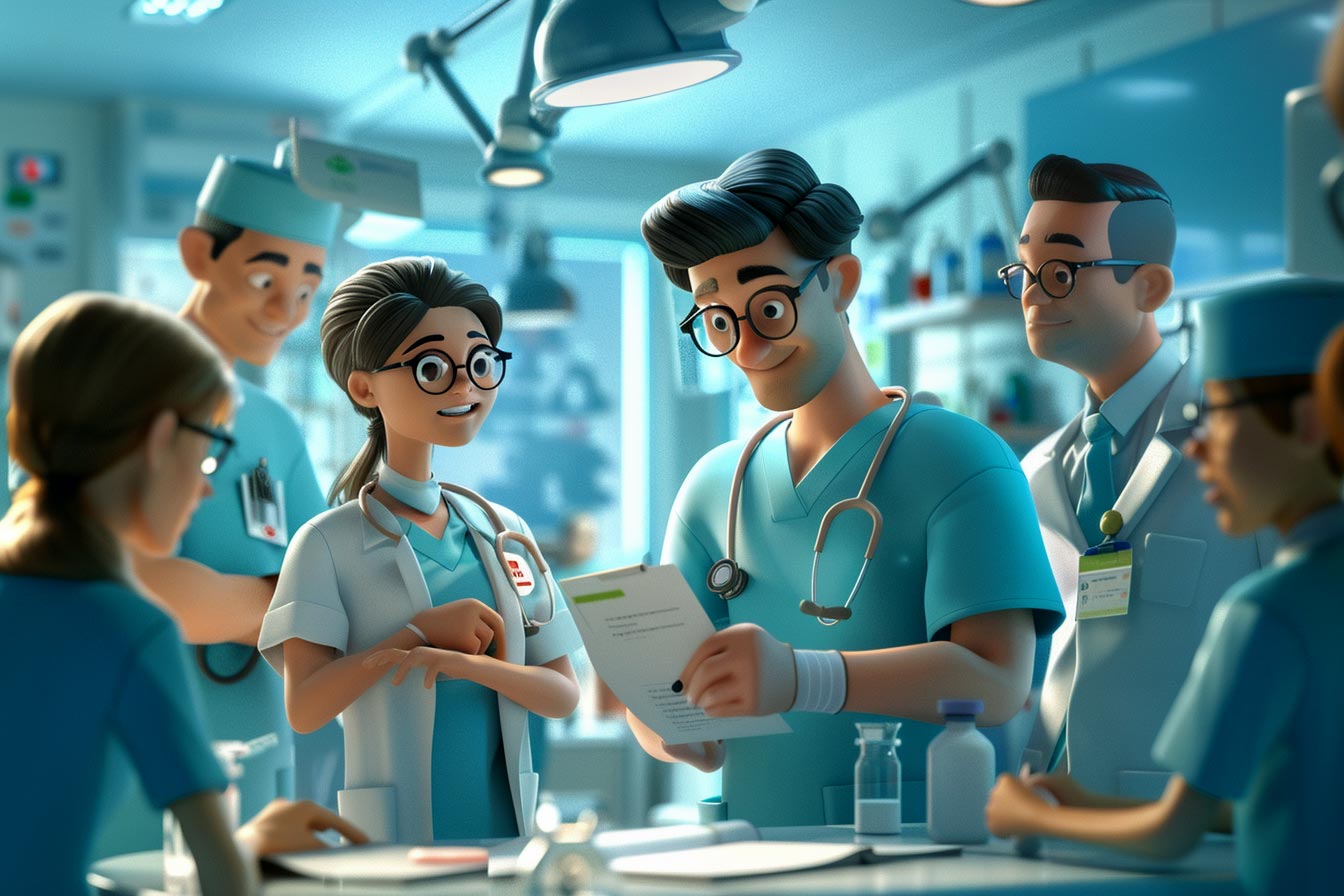 Doctors and paperwork